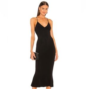 Norma Kamali Slip Fishtail Midi Dress
